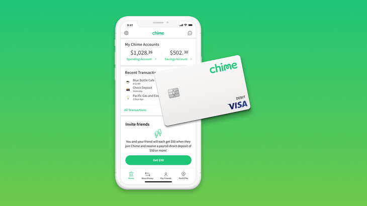 Chime is a mobile banking app and debit card made awesome. - RICH CLOCK